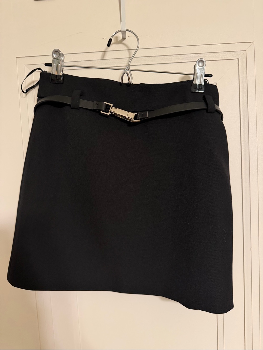 Commense Black Women's Mini Pencil Skirt with Belt